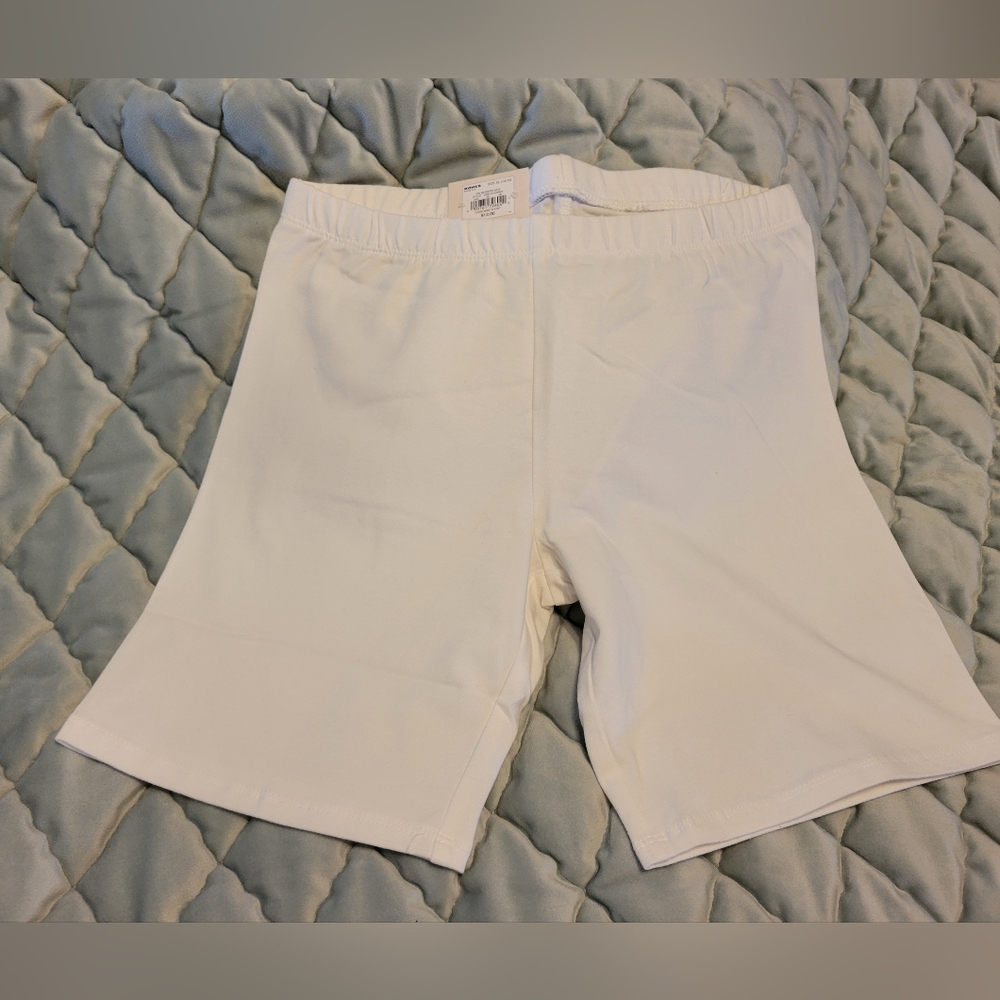 SO Girl's Sz XL 14/16 White Bike Shorts (NWT)